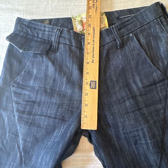 New London Amoureusement Anthony Frym Y2K Dark Wash Slight Flare Sz 29 (30x33.5) - Picture 14 of 16